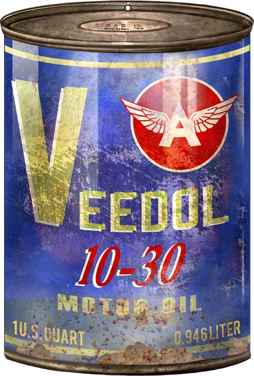 Veedol Motor Oil Can 7x10.5