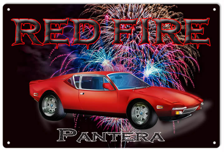 Red Fire Pantera Hot Rod 16x24