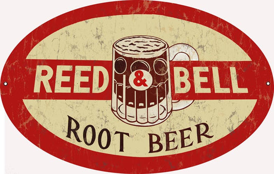 Reed Bell Root Beer Vintage Style Metal Sign 9 × 14
