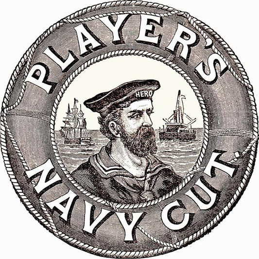 Players Navy Cut Tobacco Black And White Vintage Style Metal Sign 14 x 14