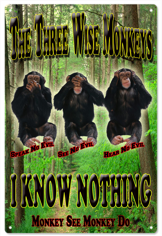 ISpeak No Evil See No Evil 12x18