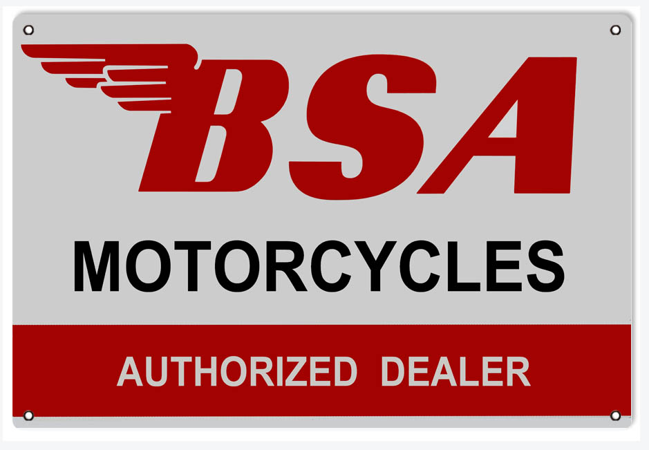 BSA Motorcycles Authorized Dealer 12x18