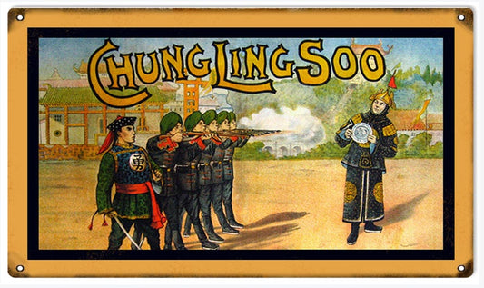Chung Ling Soo Magician Vintage Style Metal Sign 8 x 14