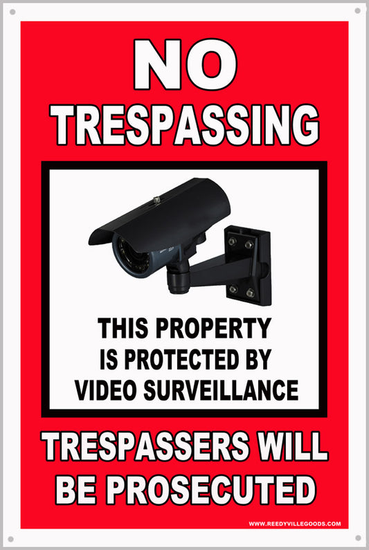No Trespassing Vintage Style Metal Sign 12 x 18