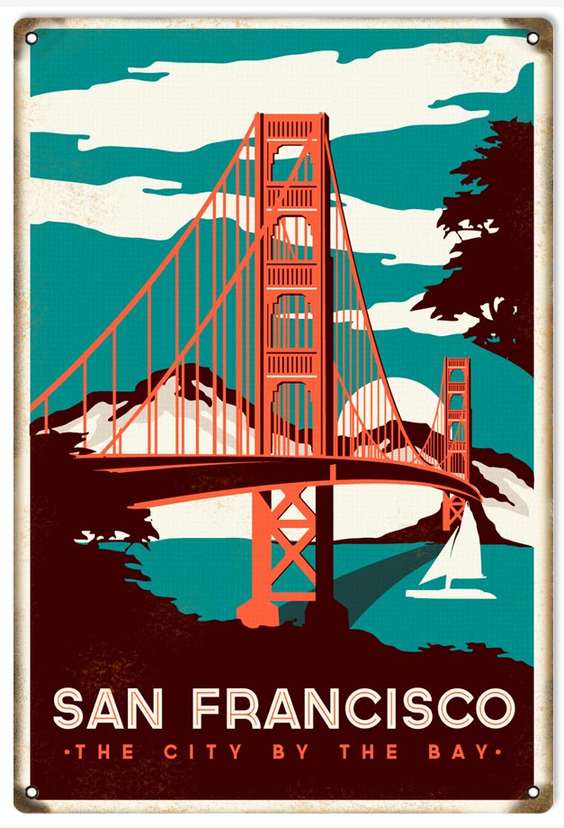 San Francisco The City The Bay 12x18