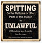 No Spitting On Platforms Railroad 12×12