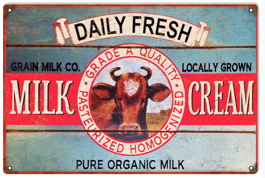 Organic Milk Cream 12x18