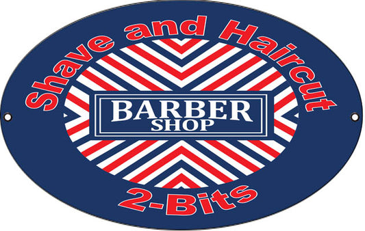Barber Shop Vintage Style Metal Sign 9 × 14