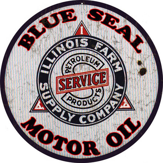 Blue Seal Motor Oil Vintage Style Metal Sign 14 x 14