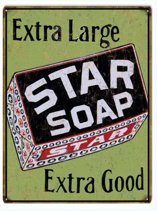 Star Soap Extra Good Vintage Style Metal Sign 9 x 12