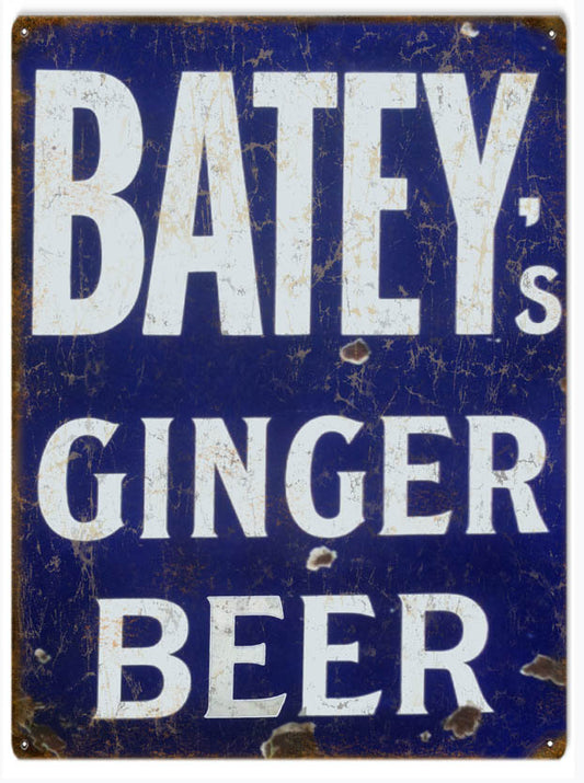 Bateys Ginger Beer Vintage Style Metal Sign 9 × 12