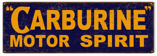 Carburine Motor Oil Vintage Style Metal Sign 6 × 18