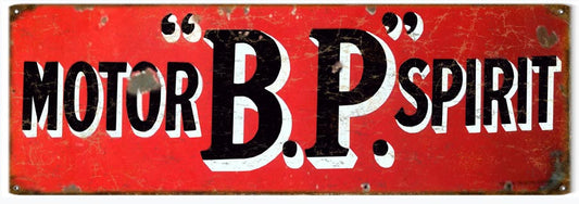 BP Motor Vintage Style Metal Sign 6 × 18