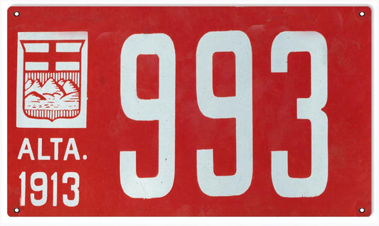 Historic License Plate 1913 Vintage Style Metal Sign 8 x 14
