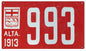 Historic License Plate 993 Alta 1913 8″x14″