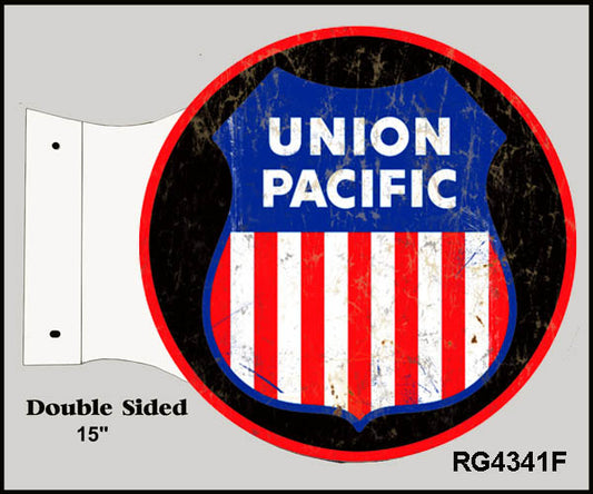 Union Pacific Flange Vintage Style Metal Sign 15 x 17