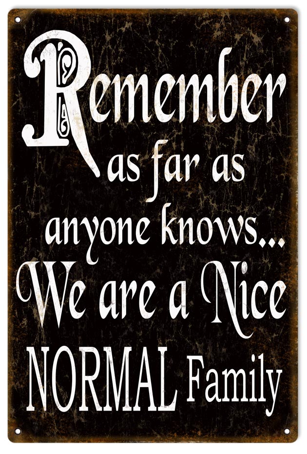 Remember We Are A Nice Normal Family 12×18