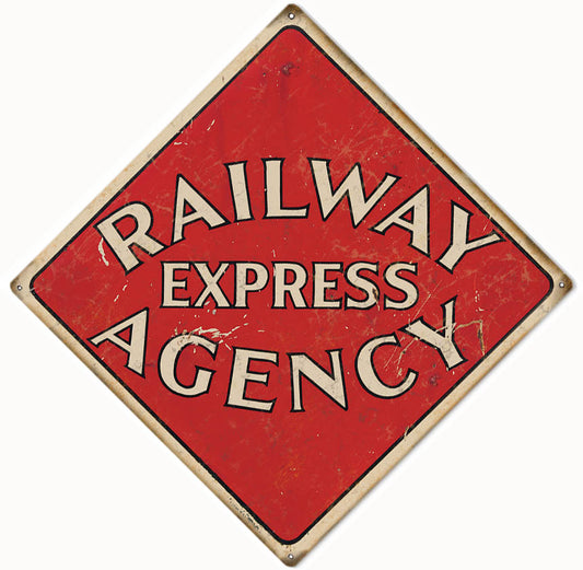 Railway Express Agency Vintage Style Metal Sign 12 x 12