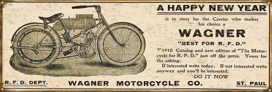 Wagner Motorcycle A Happy New Year 6×18