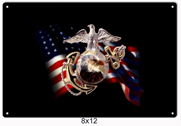 US Marine Flag Military 8×12