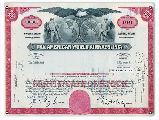Pan American World Airways Stock Vintage Style Metal Sign 9 × 12