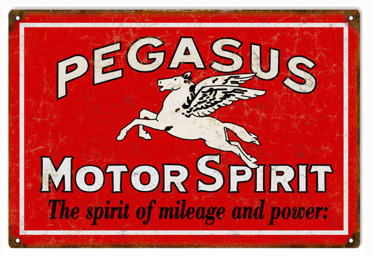 Pegasus Motor Oil Vintage Style Metal Sign 16 × 24