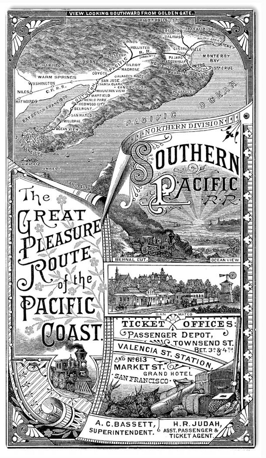 Southern Pacific Railroad Vintage Style Metal Sign 8 × 14