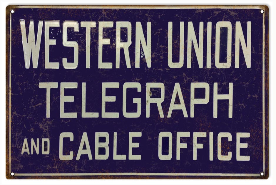 Western Union Telegraph 12x18