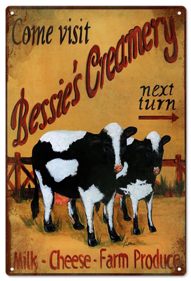 Come Visit Bessie’s Creamery Country 12x18