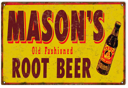 Masons Old Fashion Root Beer Vintage Style Metal Sign 16 x 24