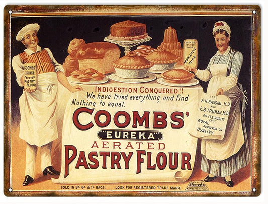Coombs Flour Vintage Style Metal Sign 9 × 12