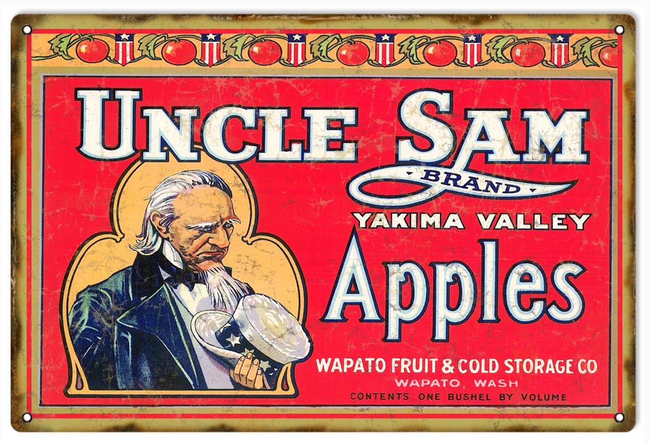 Uncle Sams Apples 12x18