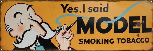 Model Cigar Vintage Style Metal Sign 6 × 18