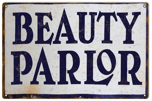 Beauty Parlor Vintage Style Metal Sign 12 x 18