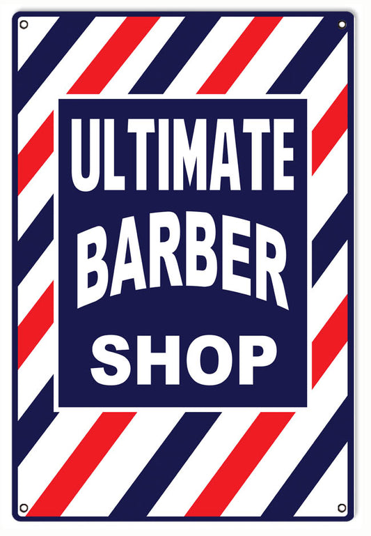 Ultimate Barber shop Vintage Style Metal Sign 16 × 24