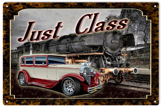 Classic Hot Rod And Railroad Vintage Style Metal Sign 12 x 18