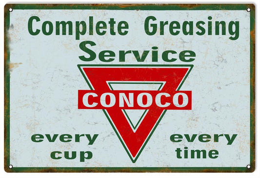 Conoco Motor Oil Vintage Style Metal Sign 12 x 18