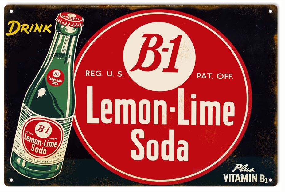 B-1 Lemon Lime Soda 12x18