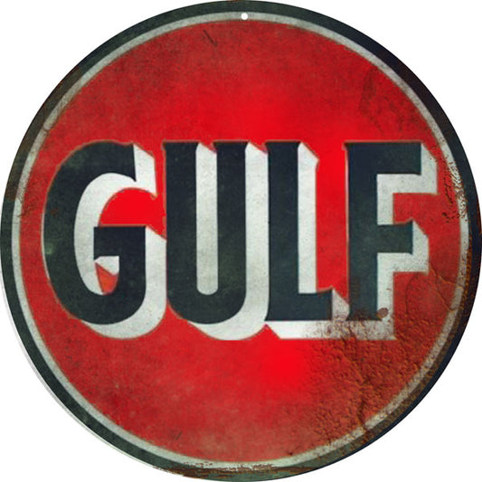 Gulf Motor Oil And Gasoline 14 x 14