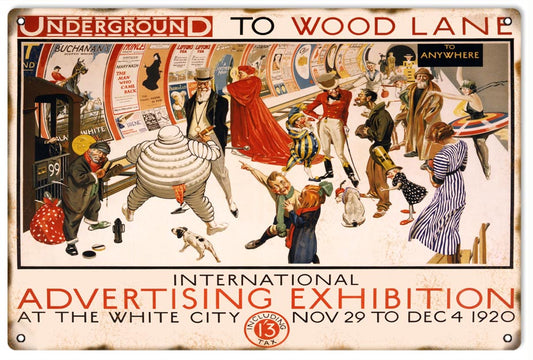 Advertising Exhibition Vintage Style Metal Sign 12 x 18