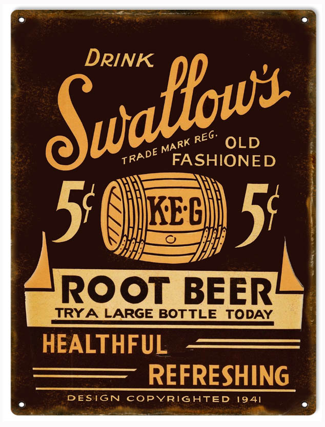 Swallows Root Beer 9×12