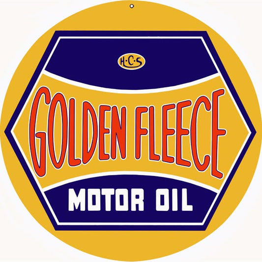 Golden Fleece Motor Oil Vintage Style Metal Sign 18 x 18