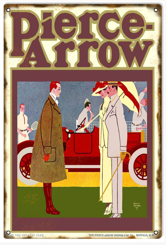 Pierce Arrow Automobile Vintage Style Metal Sign 12 x 18