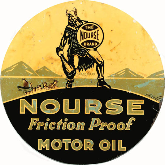 Nourse Motor Oil Vintage Style Metal Sign 14 x 14
