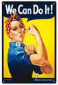 We Can Do It Patriotic Military 12x18