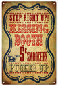 Step Right Up Kissing Booth 5 Cent Circus 12x18