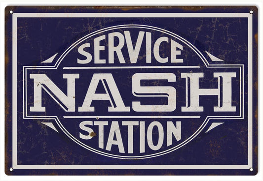 Nash Service Station Vintage Style Metal Sign 12 x 18
