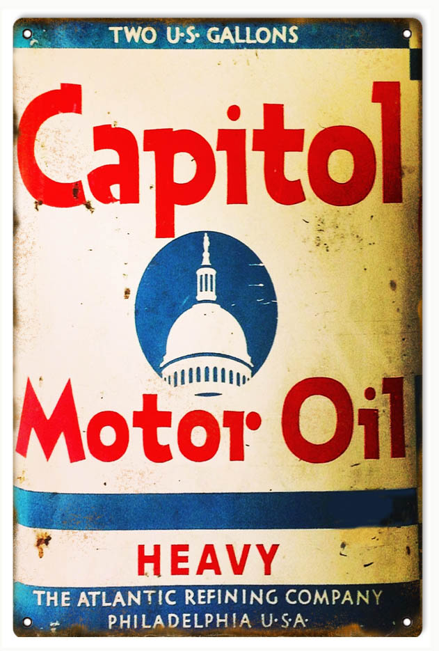 Capitol Motor Oil Heavy 12x18