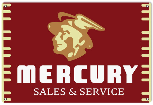 Mercury Sales Automobile Vintage Style Metal Sign 16 × 24