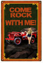 Come Rock With Me Pin Up Girl Jeep 12x18
